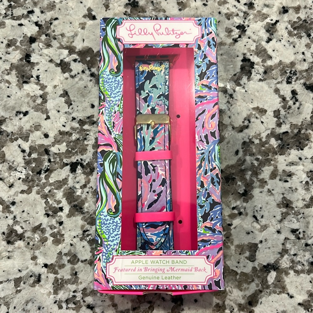 Lilly Pulitzer Apple Watch Band in Mermaid Back